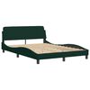 vidaXL Lit avec matelas vert fonc&eacute; 120x200 cm velours