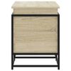 vidaXL Bo&icirc;te de rangement avec couvercle ch&ecirc;ne sonoma bois ing&eacute;nierie