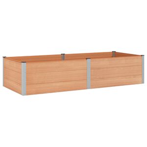 vidaXL Jardini&egrave;re sur&eacute;lev&eacute;e Marron 250 x 100 x 54 cm WPC et Aluminium