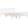 vidaXL Lit bibliothèque sans matelas blanc 150x200 cm bois pin massif