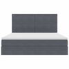 vidaXL Lit avec rangement et matelas Gris fonc&eacute; 180 x 200 cm Velours