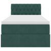 vidaXL Lit de Rangement avec matelas Vert fonc&eacute; 90 x 190 cm Velours