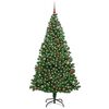 vidaXL Sapin de No&euml;l artificiel Vert 210 cm PVC, Acier et Plastique