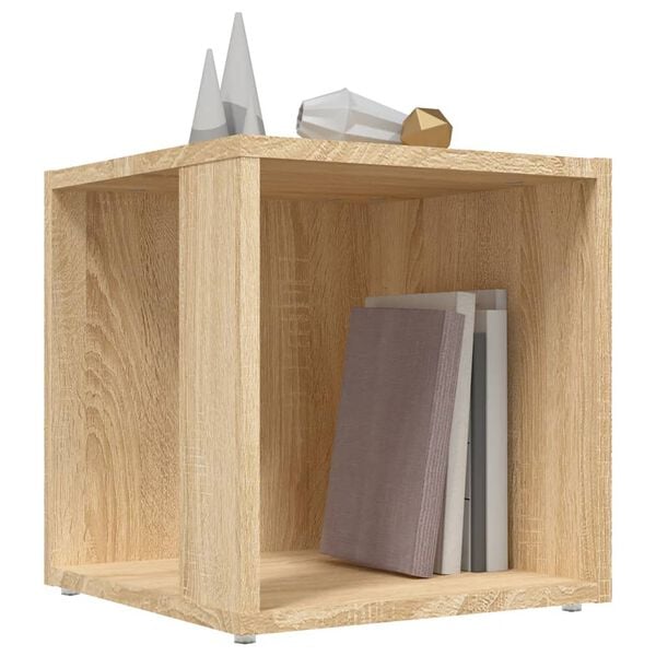vidaXL Table d'appoint Chêne sonoma 33x33x34,5 cm Aggloméré