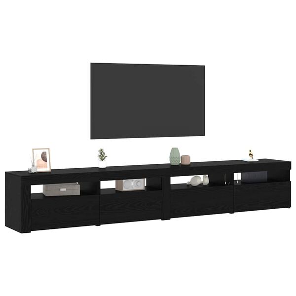 vidaXL Ensemble meuble TV 3 pcs Chêne noir 240 x 35 x 40 cm