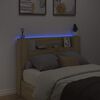 vidaXL T&ecirc;te de lit avec &eacute;tag&egrave;re Ch&ecirc;ne Sonoma 140 x 16,5 x 103,5 cm