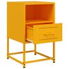 vidaXL Tables de chevet 2 pcs jaune moutarde 36x39x60,5 cm acier