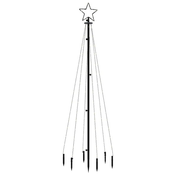 vidaXL Sapin de Noël avec piquet Coloré 108 LED 180 cm