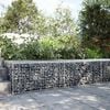 vidaXL Panier gabion avec couvercle 200x100x50 cm fer galvanisé