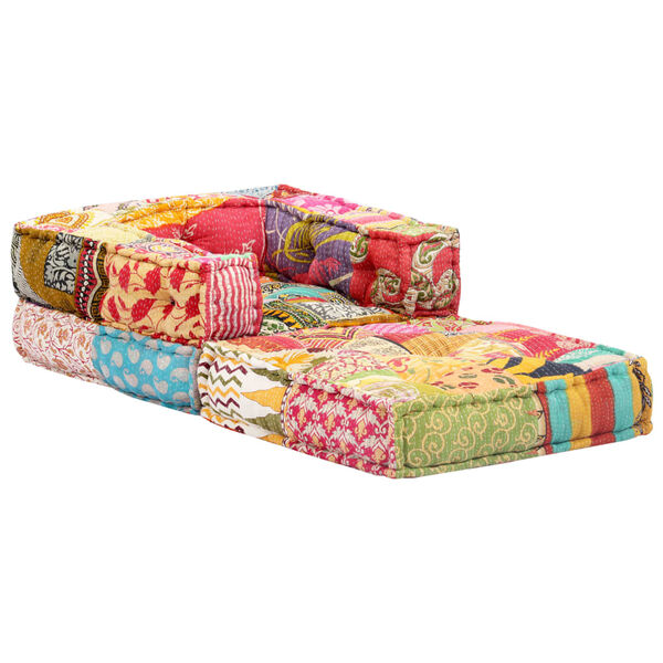vidaXL Pouf modulaire Patchwork Tissu