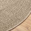 vidaXL Tapis ZIZUR beige &Oslash; 120cm aspect de jute int&eacute;rieur et ext&eacute;rieur