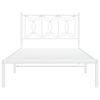 vidaXL Cadre de lit métal sans matelas et tête de lit blanc 100x190 cm