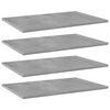 vidaXL Panneaux de biblioth&egrave;que 4 pcs gris b&eacute;ton bois d&rsquo;ing&eacute;nierie
