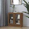 vidaXL Armoire &agrave; vitrine Ch&ecirc;ne marron 82,5x30,5x80cm Bois d'ing&eacute;nierie