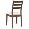 vidaXL Chaises à manger coussins 2 pcs marron bois massif caoutchouc