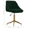 vidaXL Chaises pivotantes &agrave; manger lot de 2 vert fonc&eacute; velours