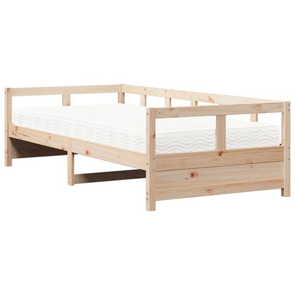 vidaXL Lit de jour avec matelas 80x200 cm bois de pin massif