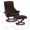 vidaXL Fauteuil inclinable avec repose-pied similicuir et bois courb&eacute;