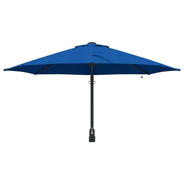 vidaXL Parasol de jardin Bleu et Noir 248 x 248 x 148 cm
