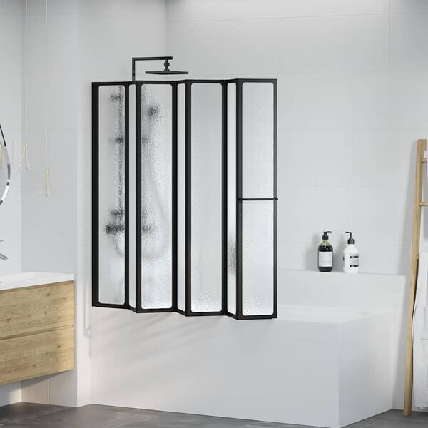 vidaXL Paroi de douche Noir 168 x 140 cm Aluminium