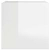 vidaXL Meuble TV mural Blanc brillant 30,5x30x30 cm