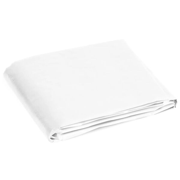 vidaXL B&acirc;che 180 g/m&sup2; 6x6 m Blanc PEHD