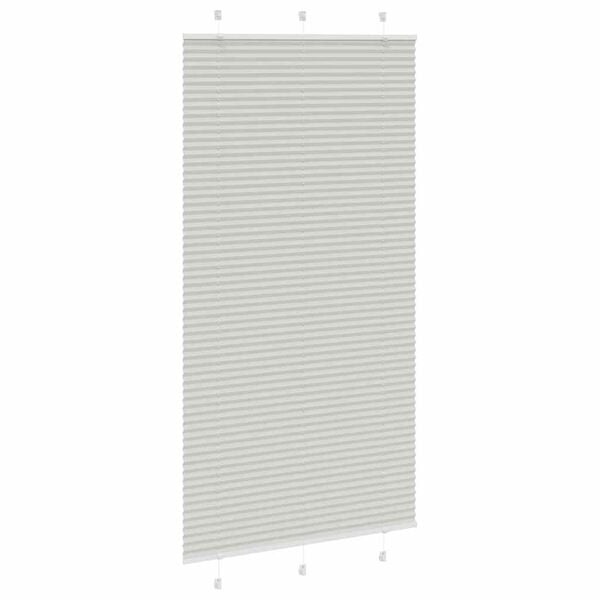 vidaXL Store pliss&eacute; gris clair 110x200cm largeur du tissu 109,4cm