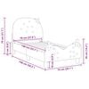 vidaXL Cadre de lit pour tout-petit avec t&ecirc;te de lit Rose 70 x 140 cm