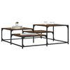 vidaXL Table basse ch&ecirc;ne fum&eacute; 107x107x40 cm bois d'ing&eacute;nierie