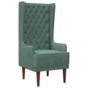 vidaXL Chaise &agrave; dossier haut avec boutons capitonn&eacute;s Vert Mer Velours