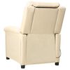 vidaXL Fauteuil de massage Cr&egrave;me Tissu