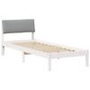 vidaXL Cadre de lit Blanc et gris clair 75 x 190 cm Bois massif en pin