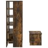 vidaXL Cabinet &agrave; chaussures 2 pcs Ch&ecirc;ne fum&eacute; Bois d'ing&eacute;nierie