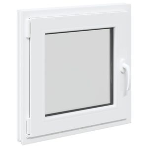 vidaXL Fen&ecirc;tre de sous-sol RISOR 50 x 50 cm PVC et verre Blanc