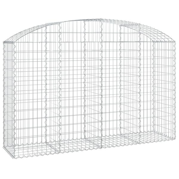 vidaXL Panier de gabions arqué 200x50x120/140 cm Fer galvanisé