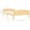 vidaXL Cadre de lit sans matelas bois massif de pin 140x200 cm