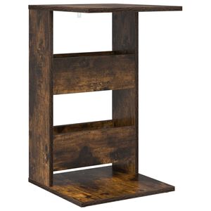 vidaXL Table d'appoint Ch&ecirc;ne fum&eacute; 40 x 35 x 60,5 cm Bois d'ing&eacute;nierie