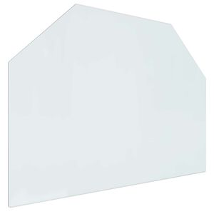 vidaXL Plaque en verre de chemin&eacute;e Transparent 80 x 60 cm Verre