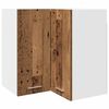 vidaXL Armoire d'angle suspendue "Lyon" Bois ancien 57 x 57 x 60 cm Bois d'ing&eacute;nierie