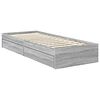 vidaXL Lit de Rangement Gris Sonoma 75 x 190 cm Bois d'ing&eacute;nierie