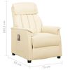 vidaXL Fauteuil de massage Cr&egrave;me Similicuir