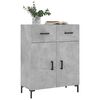 vidaXL Buffet gris b&eacute;ton 69,5x34x90 cm bois d'ing&eacute;nierie