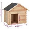vidaXL Niche pour chiens 95 x 75 x 100,6 cm Bois de pin massif 14 mm