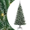 vidaXL Arbre de No&euml;l artificiel floconn&eacute; de neige avec lumi&egrave;re LED