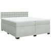 vidaXL Sommier &agrave; lattes de lit et matelas Gris clair 200x200cm Velours