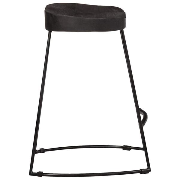 vidaXL Tabourets de bar lot de 2 noir 46x38x52 cm bois manguier massif