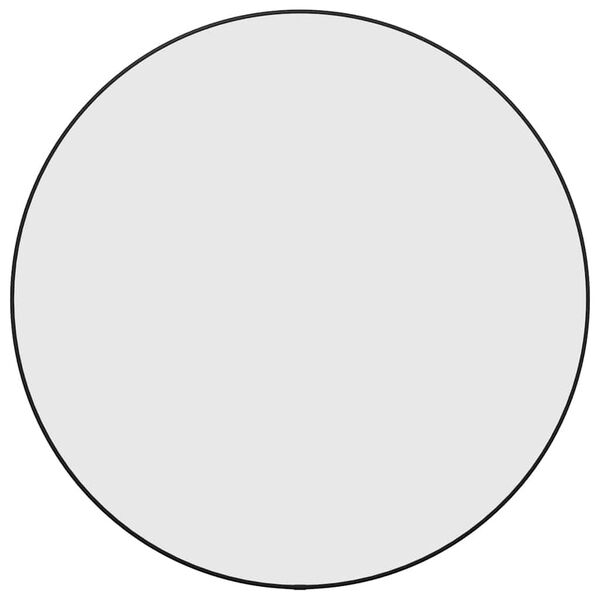 vidaXL Miroir mural Noir Ø 60 cm Rond