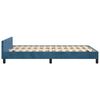 vidaXL Cadre de lit sans matelas bleu fonc&eacute; 120x190 cm velours