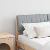 vidaXL T&ecirc;te de lit capitonn&eacute;e Gris clair 135 cm Pin massif