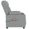 vidaXL Fauteuil de massage Gris clair Tissu